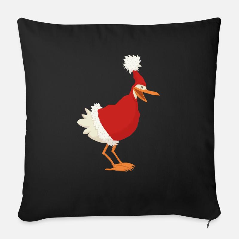 christmas chicken - Housse de coussin décorative 45 x 45 cm - noir