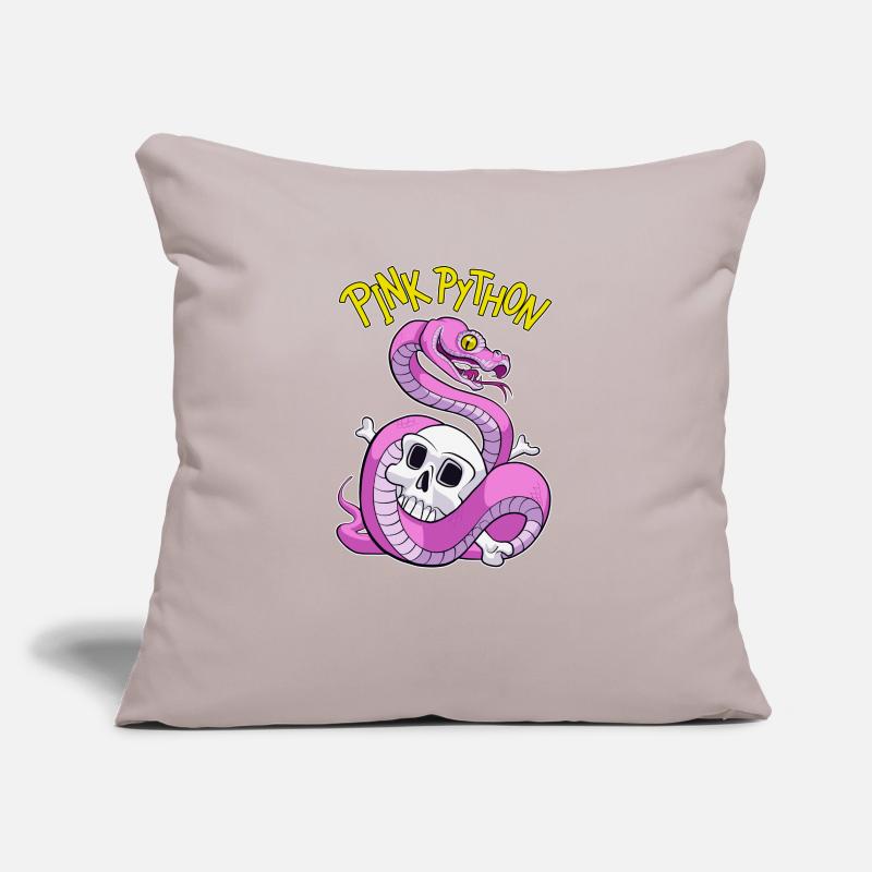Pink Python Housse de coussin décorative 45 x 45 cm