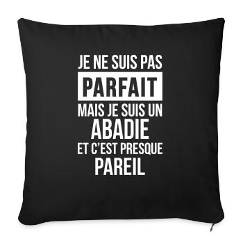 Nom de Famille - ABADIE - Housse de coussin décorative 45 x 45 cm - noir - Devant