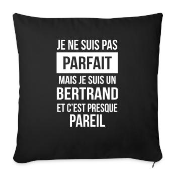 Nom de Famille - BERTRAND - Housse de coussin décorative 45 x 45 cm - noir - Devant