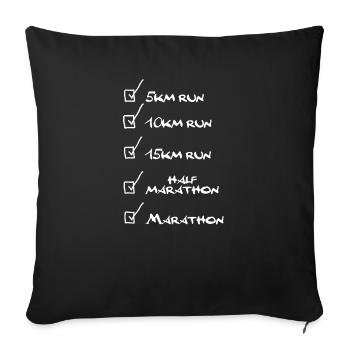 run - marathon Marathon - Sofakissenbezug 45 x 45 cm - Schwarz - Vorne