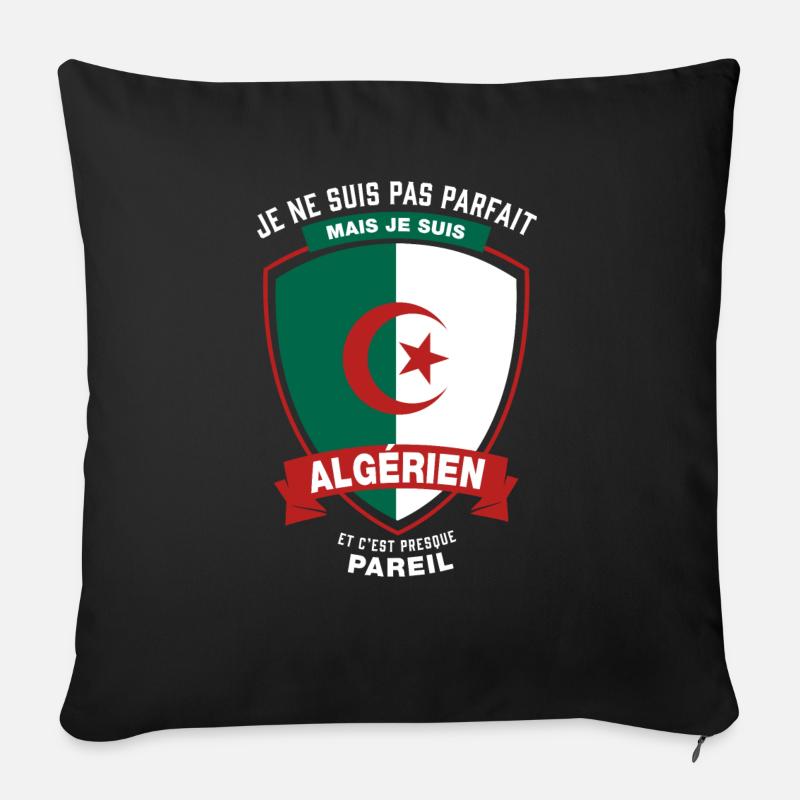 Algerien Parfait - Housse de coussin décorative 45 x 45 cm - noir