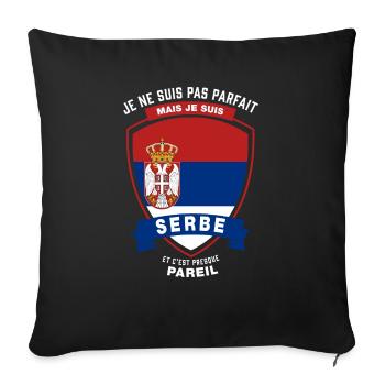 Serbe Parfait - Housse de coussin décorative 45 x 45 cm - noir - Devant