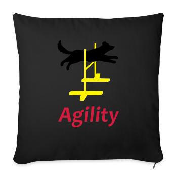 Agility 1 - Housse de coussin décorative 45 x 45 cm - noir - Devant