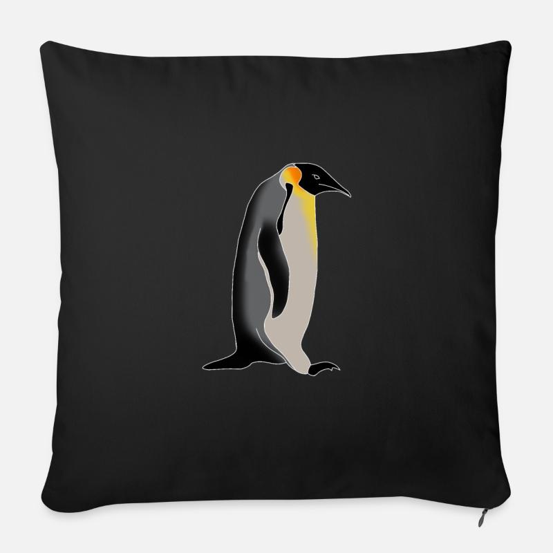 Pinguin - Sofakissenbezug 45 x 45 cm - Schwarz