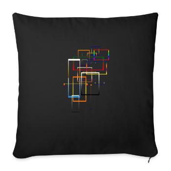 Block landscape - Sofa pillowcase 17,3'' x 17,3'' (45 x 45 cm) - black - Front