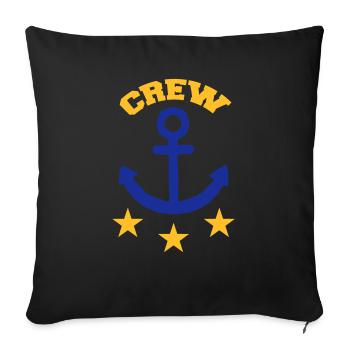 Crew - Sofakissenbezug 45 x 45 cm - Schwarz - Vorne