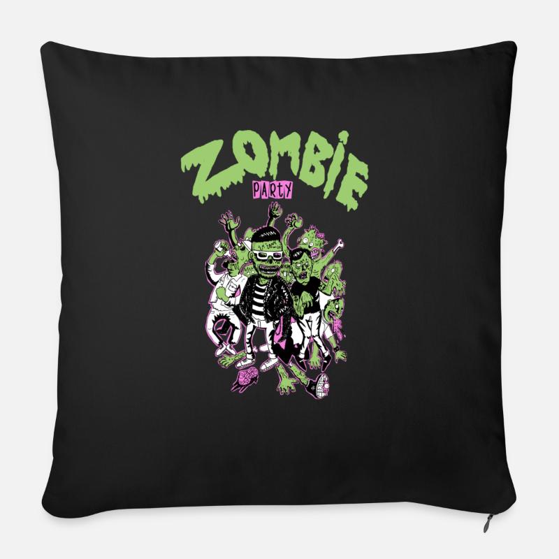 Zombie party - Sofakissenbezug 45 x 45 cm - Schwarz