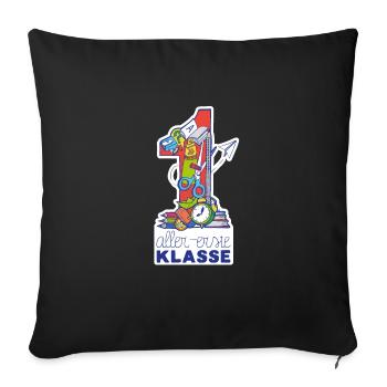 Erste Klasse - Sofakissenbezug 45 x 45 cm - Schwarz - Vorne