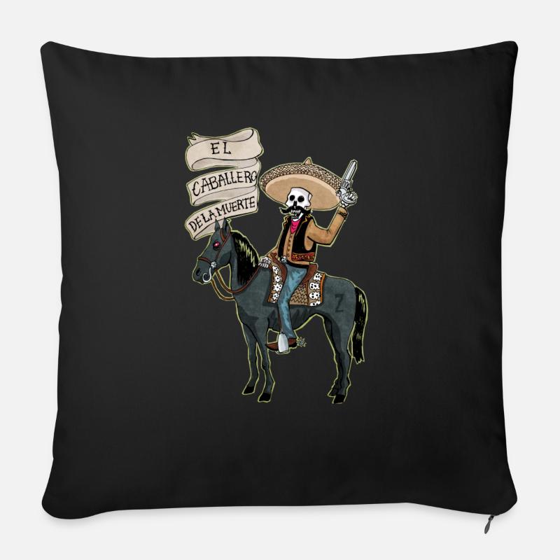 El Caballero de la muerte - Sofa pillowcase 17,3'' x 17,3'' (45 x 45 cm) - black