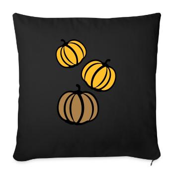 Pumpkins - Sofa pillowcase 17,3'' x 17,3'' (45 x 45 cm) - black - Front