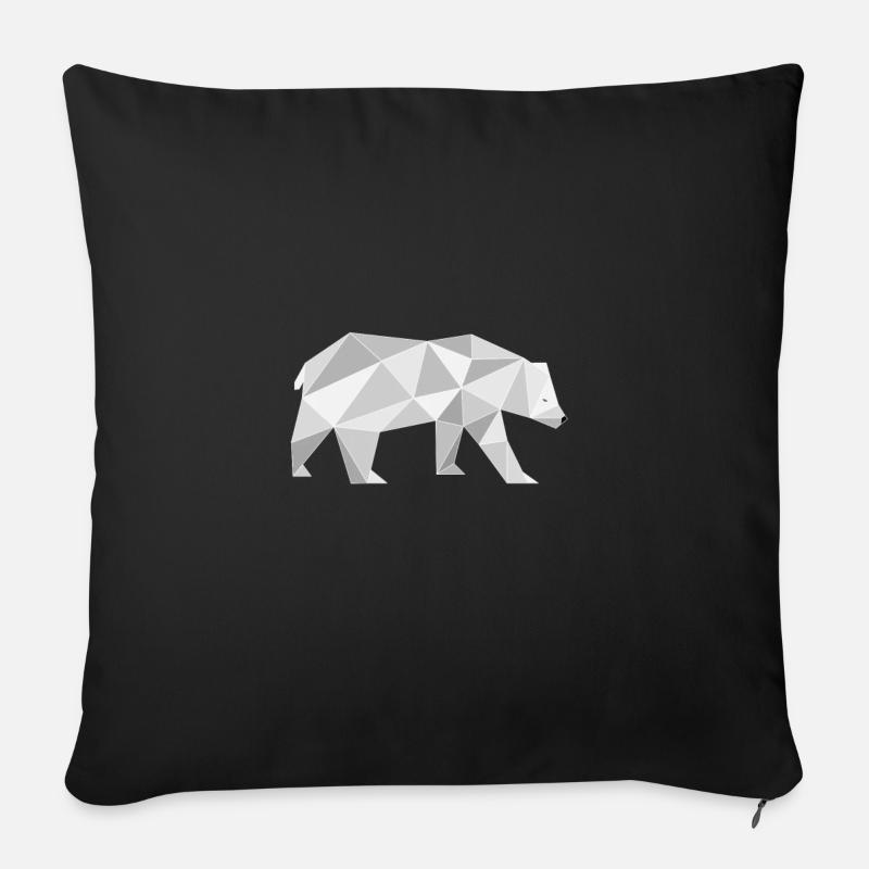 Eisbär - Sofakissenbezug 45 x 45 cm - Schwarz