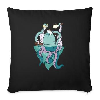 kraken - Housse de coussin décorative 45 x 45 cm - noir - Devant