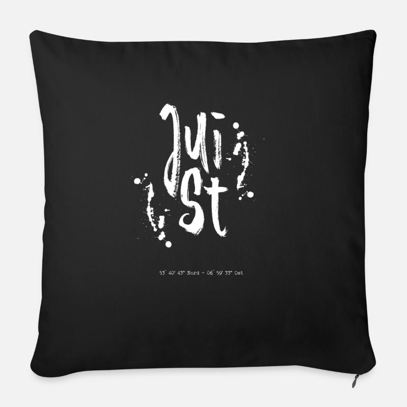 Juist Typografie - Sofakissenbezug 45 x 45 cm - Schwarz