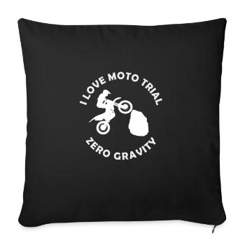 J'AIME MOTO TRIAL ZERO GRAVITY - Housse de coussin décorative 45 x 45 cm - noir - Devant
