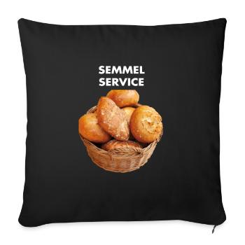 Semmel Service - Sofakissenbezug 45 x 45 cm - Schwarz - Vorne
