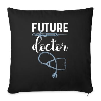 Doctor Doctor Medical Studies Medical Student Doctor - Sofa pillowcase 17,3'' x 17,3'' (45 x 45 cm) - black - Front