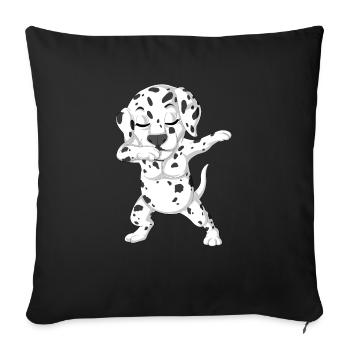 Dabbing Dalmatian - Sofa pillowcase 17,3'' x 17,3'' (45 x 45 cm) - black - Front