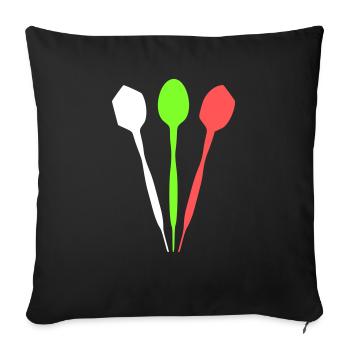 Fléchettes Fléchettes Fléchettes Fléchettes Joueurs de fléchettes Sport - Housse de coussin décorative 45 x 45 cm - noir - Devant