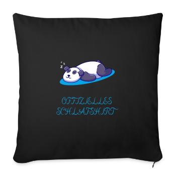 OFFIZELLES SCHLAFSHIRT - Sofakissenbezug 45 x 45 cm - Schwarz - Vorne