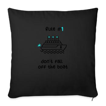 BATEAU DE CROISIÈRE - BATEAU DE CROISIÈRE NOIR ET BLEU - Housse de coussin décorative 45 x 45 cm - noir - Devant