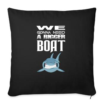 Les Dents de la Mer - Housse de coussin décorative 45 x 45 cm - noir - Devant
