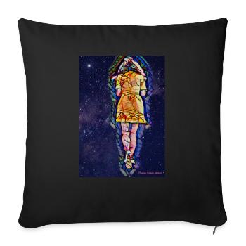 a magical night - Sofa pillowcase 17,3'' x 17,3'' (45 x 45 cm) - black - Front