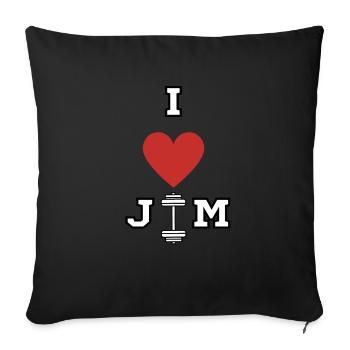 I love Jim - Sofa pillowcase 17,3'' x 17,3'' (45 x 45 cm) - black - Front