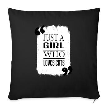Cat Lover present Persian Cat avocados - Sofa pillowcase 17,3'' x 17,3'' (45 x 45 cm) - black - Front