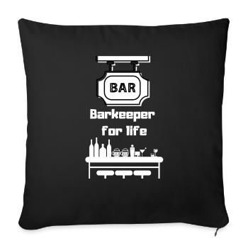 Barman for Life - pour les travailleurs des services - Housse de coussin décorative 45 x 45 cm - noir - Devant