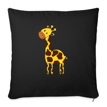 Girafe - Housse de coussin décorative 45 x 45 cm - noir - Devant