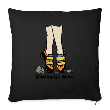 L’escalade est une danse colorée - Housse de coussin décorative 45 x 45 cm - noir - Devant