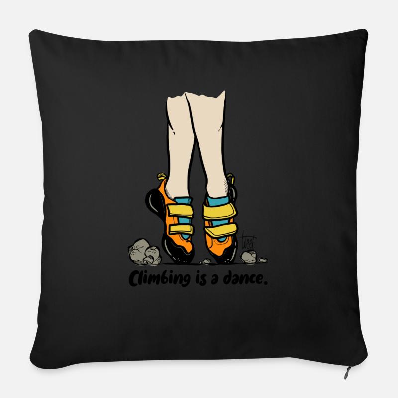 Climbing is a dance - colored - Sofakissenbezug 45 x 45 cm - Schwarz