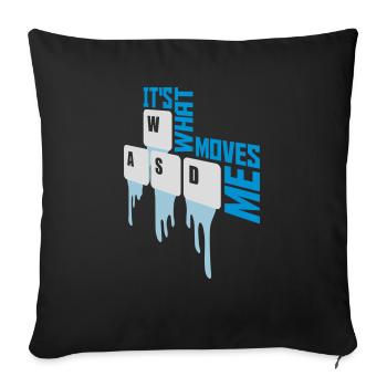 c’est ce qui m’émeut - Housse de coussin décorative 45 x 45 cm - noir - Devant