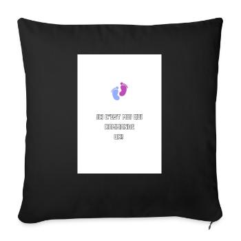À la maison c'est lui le patron - Housse de coussin décorative 45 x 45 cm - noir - Devant