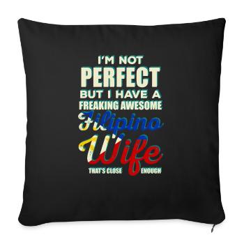 Philippines Filipina Pride Flag Pinay I Gift - Sofa pillowcase 17,3'' x 17,3'' (45 x 45 cm) - black - Front