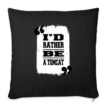 present idea cat cats mammal happy love persian - Sofa pillowcase 17,3'' x 17,3'' (45 x 45 cm) - black - Front