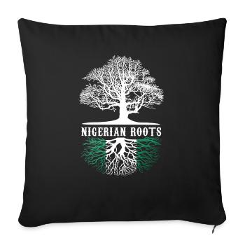 Nigeria Nigerian Africa Flag Pride I Gift - Sofa pillowcase 17,3'' x 17,3'' (45 x 45 cm) - black - Front