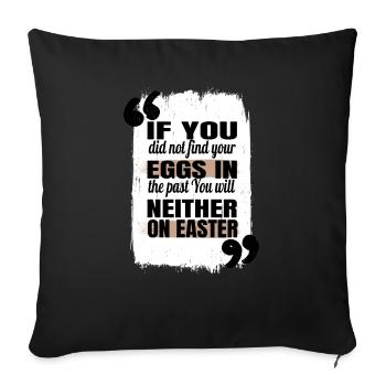 baby rabbit fun cool quote decoration gift funny - Sofa pillowcase 17,3'' x 17,3'' (45 x 45 cm) - black - Front