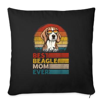 Die beste Beagle-Mama aller Zeiten - Sofakissenbezug 45 x 45 cm - Schwarz - Vorne