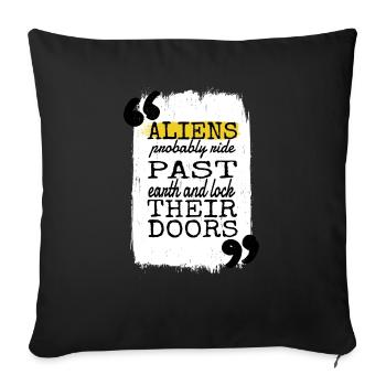 alien loving kid ancient egyptian aliens - Sofa pillowcase 17,3'' x 17,3'' (45 x 45 cm) - black - Front
