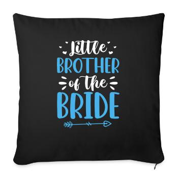 Petit frère de la mariée - Housse de coussin décorative 45 x 45 cm - noir - Devant