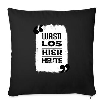 lustiger spruch spruch weihnachten bday - Sofakissenbezug 45 x 45 cm - Schwarz - Vorne