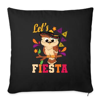 Let's Fiesta Ornithologist Owl Lover Birds Of Prey - Sofa pillowcase 17,3'' x 17,3'' (45 x 45 cm) - black - Front