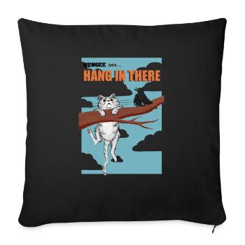 Hang in there 08 - Sofakissenbezug 45 x 45 cm - Schwarz - Vorne