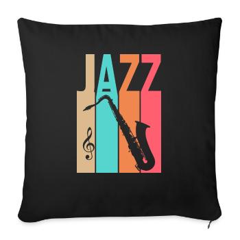 Vintage Jazz - Jazz Music - Sofa pillowcase 17,3'' x 17,3'' (45 x 45 cm) - black - Front