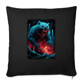 funny sayings caffeine addict bridge the gap - Sofa pillowcase 17,3'' x 17,3'' (45 x 45 cm) - black - Front