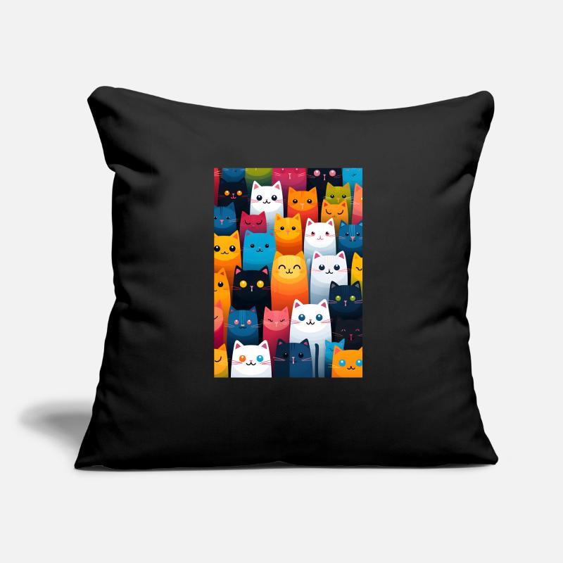 cat pattern Housse de coussin décorative 45 x 45 cm