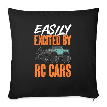 RC Car Remote Control Car - Sofa pillowcase 17,3'' x 17,3'' (45 x 45 cm) - black - Front