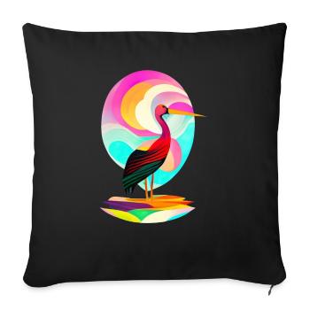 Stork - Sofa pillowcase 17,3'' x 17,3'' (45 x 45 cm) - black - Front